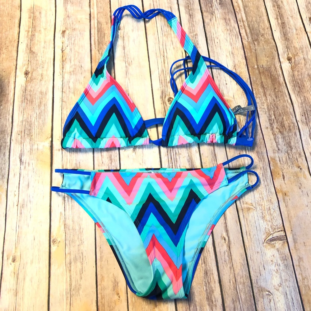 NEW aerie two piece swimsuit size L